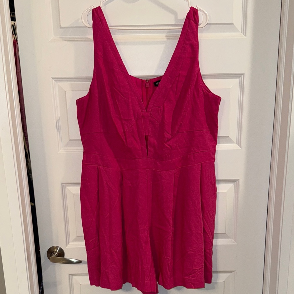 NWT Vibrant Pink Romper with Cutout